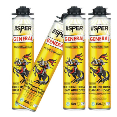 750 مل مضاد للحريق بيج أبيض البوليوريثان رغوة ملء الباب وسرج الختم