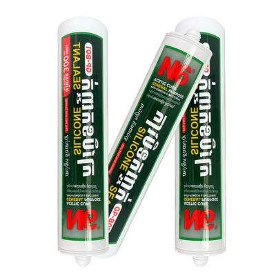 سعر جيد مانع تسرب سيليكون حمضي شفاف أبيض مقاوم للماء لزجاج النوافذ والحمامات والمطابخ الانترنت